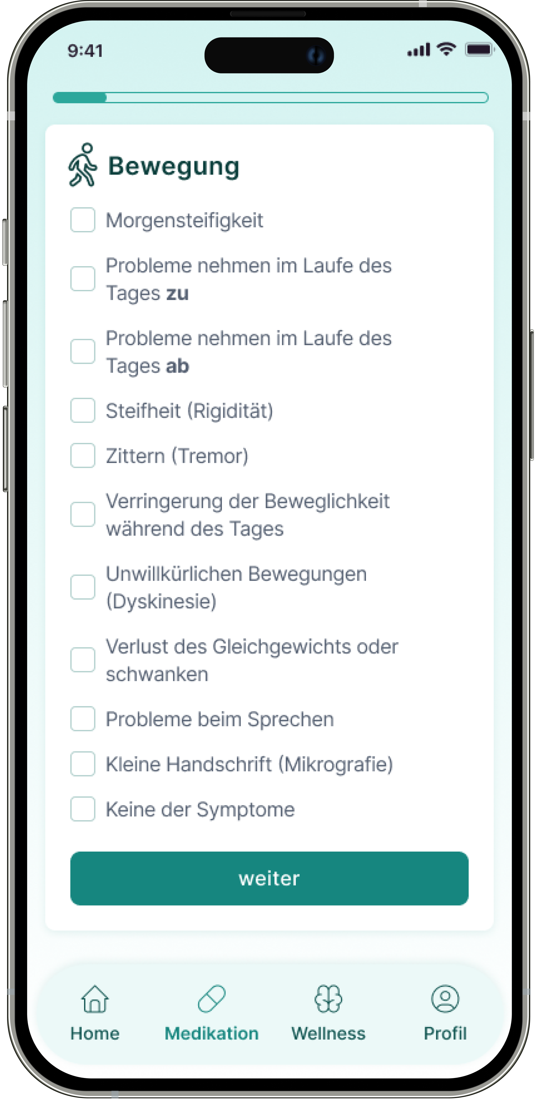 Axon Parkinsons App Tagebuch
